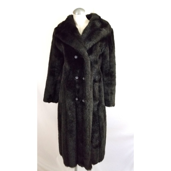 Vintage Jackets & Blazers - Vintage Long Faux Fur Coat Size M